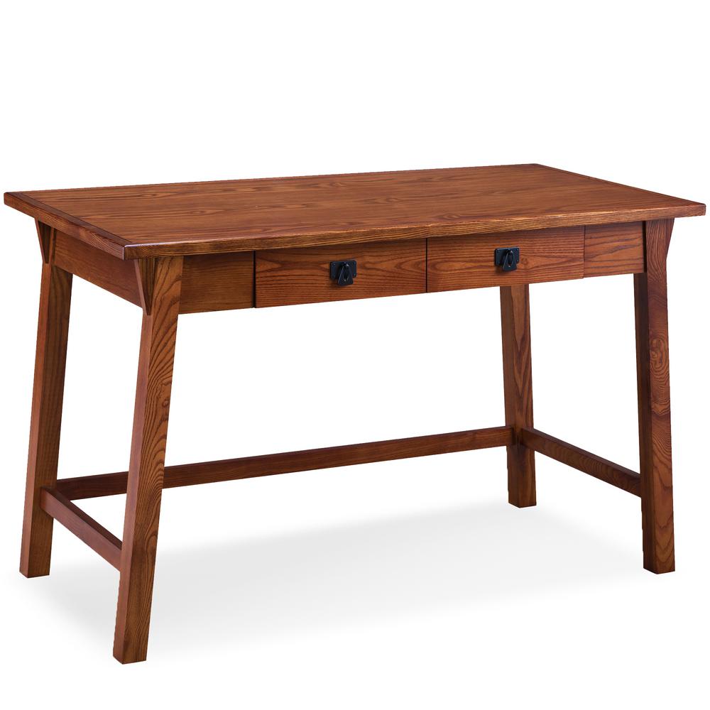 Leick Furniture Mission Oak Wedge Corbel Laptop/Writing Desk with