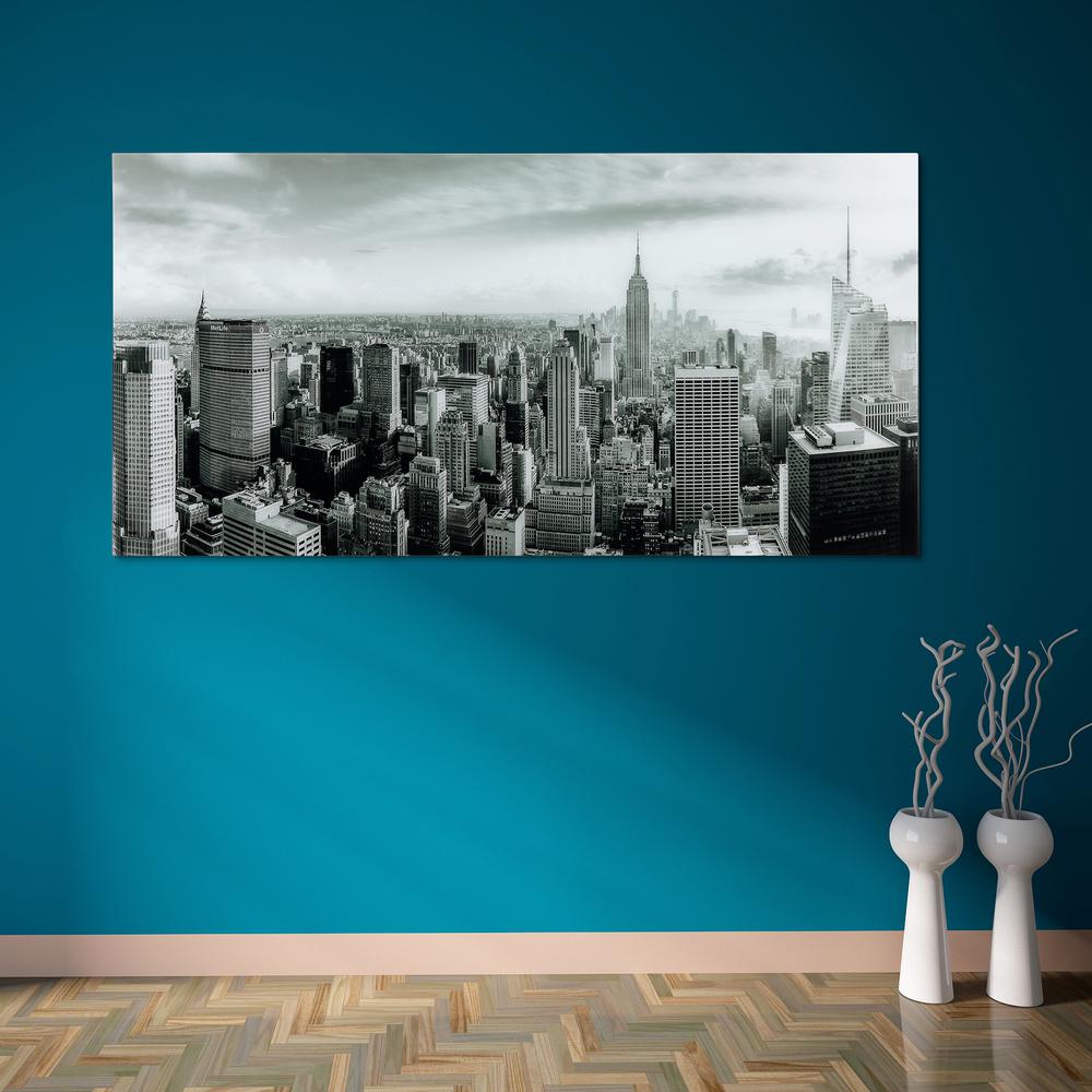 My New York Frameless Free Floating Tempered Art Glass By