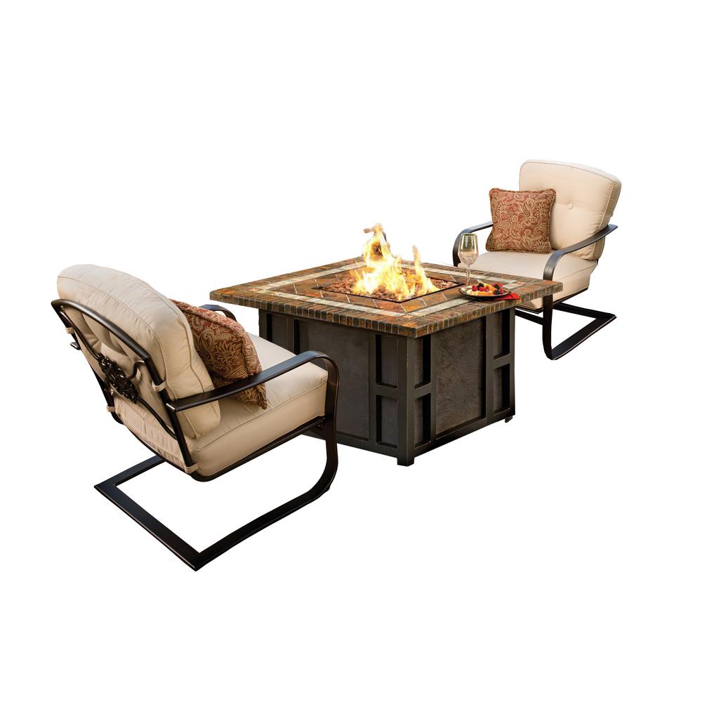 Maris 3 Piece Aluminum Patio Fire Pit Conversation Set With Oatmeal Maris 3 Piece Aluminum Patio Fire Pit Conversation Set With Oatmeal Cushions Hd8217gst 8212sc2 Ab The Home Depot