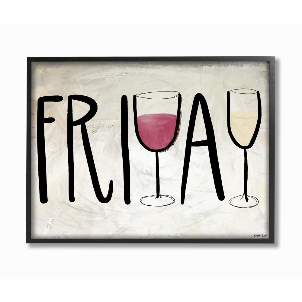 The Stupell Home Decor Collection 24 In X 30 In Friday Red And