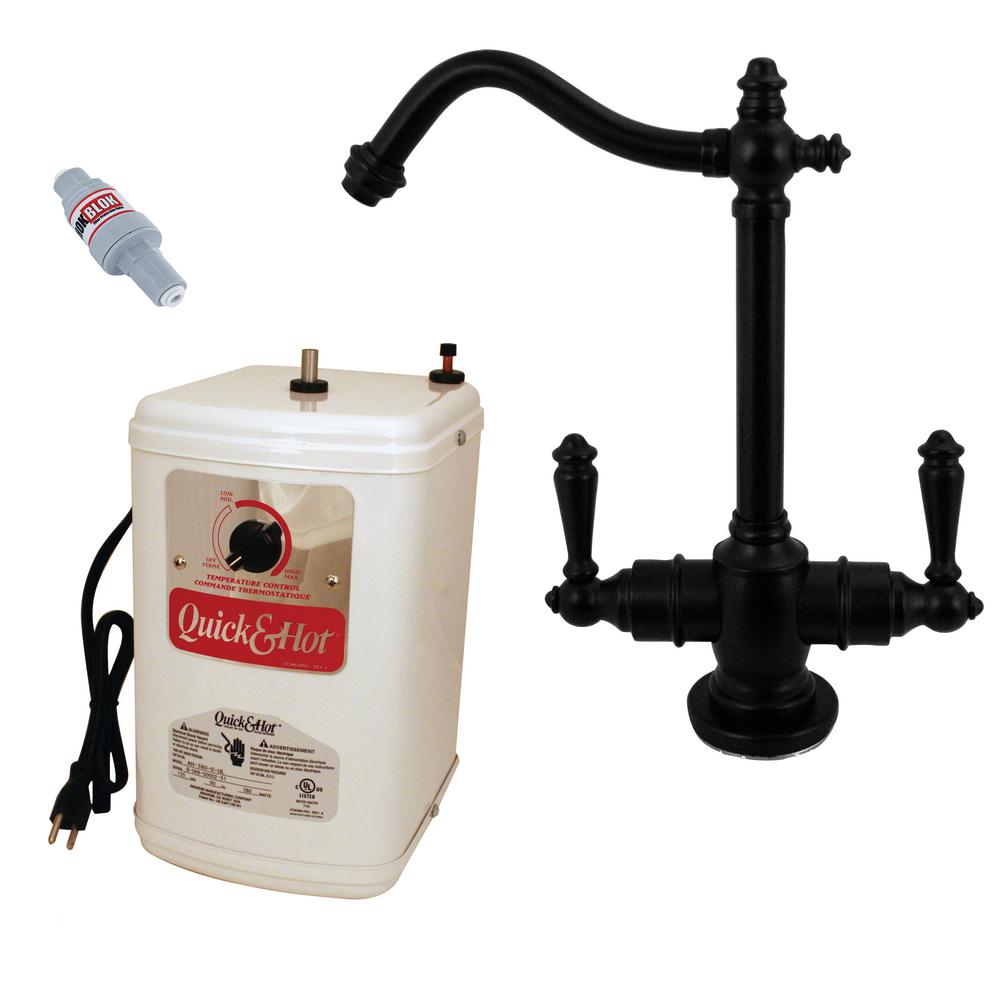 Westbrass Victorian 2-Handle Instant Hot and Cold Water Dispenser in