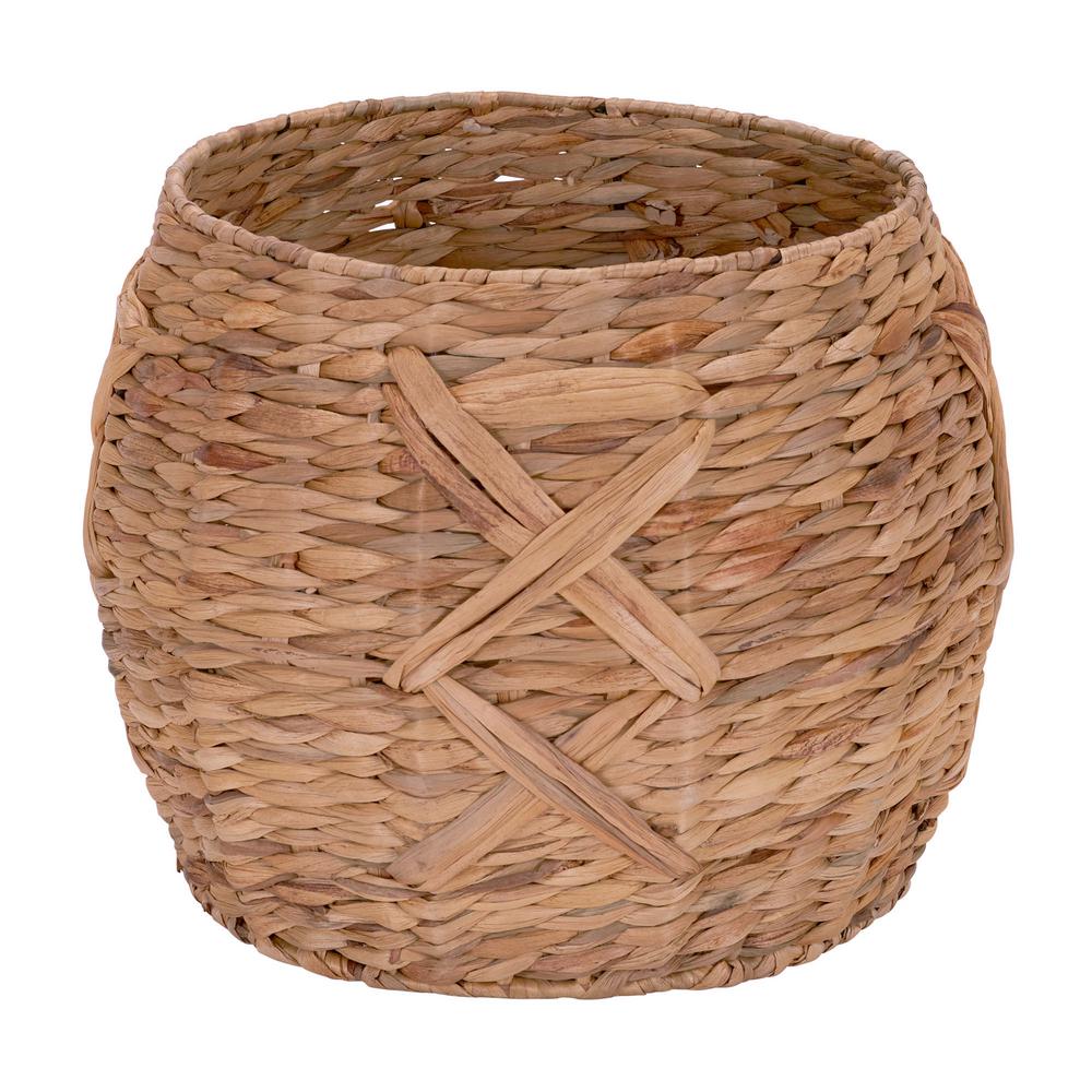 12 in. x 16 in. Water Hyacinth Round Basket