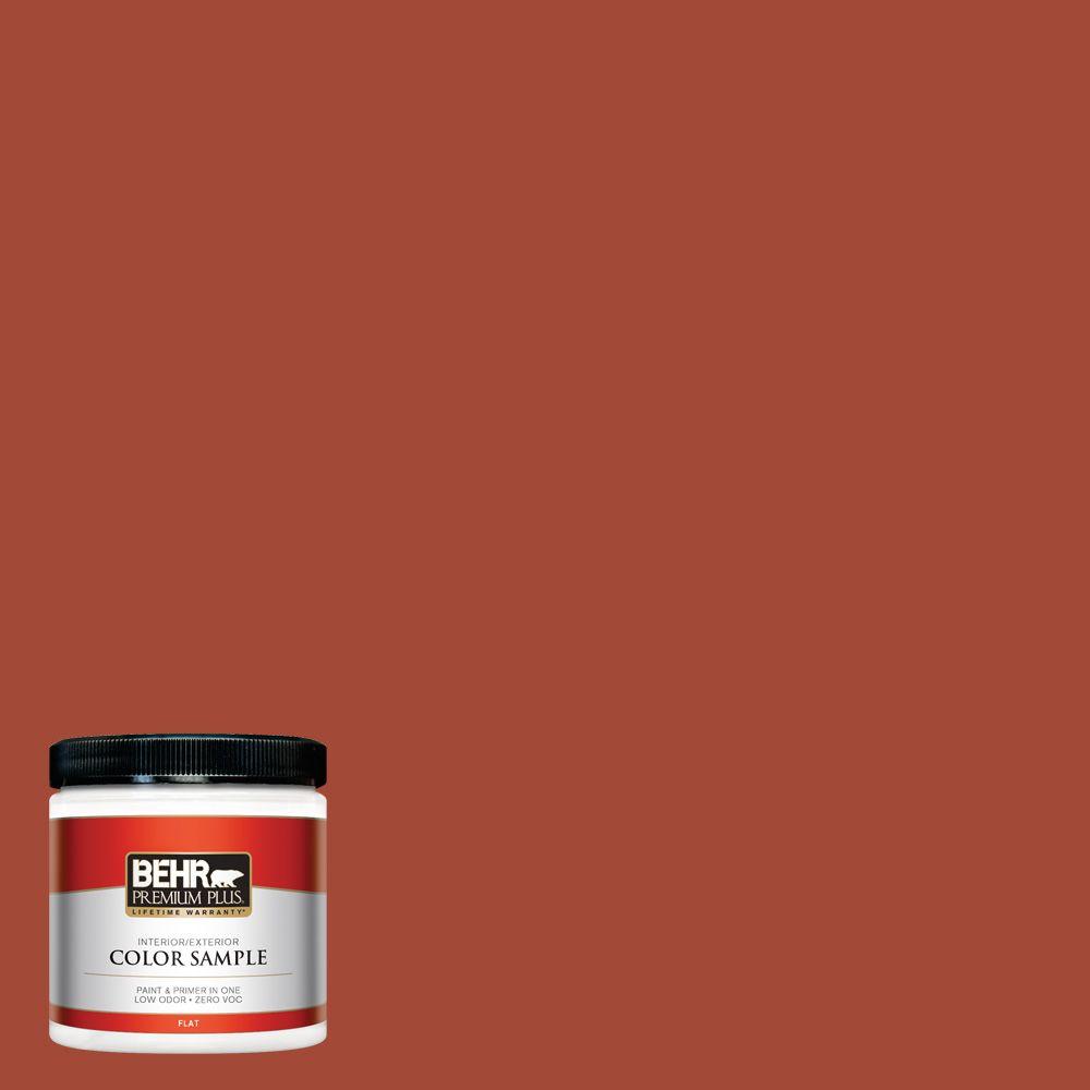 Behr Premium Plus 8 Oz 200d 7 Rodeo Red Flat Interior Exterior Behr Premium Plus 8 Oz 200d 7 Rodeo Red Flat Interior Exterior