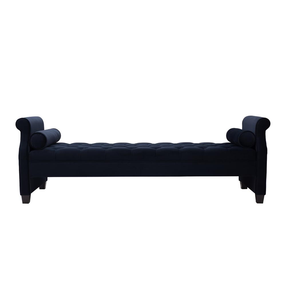Jennifer Taylor Eliza Dark Navy Blue Bench 65001 872 The Home Depot