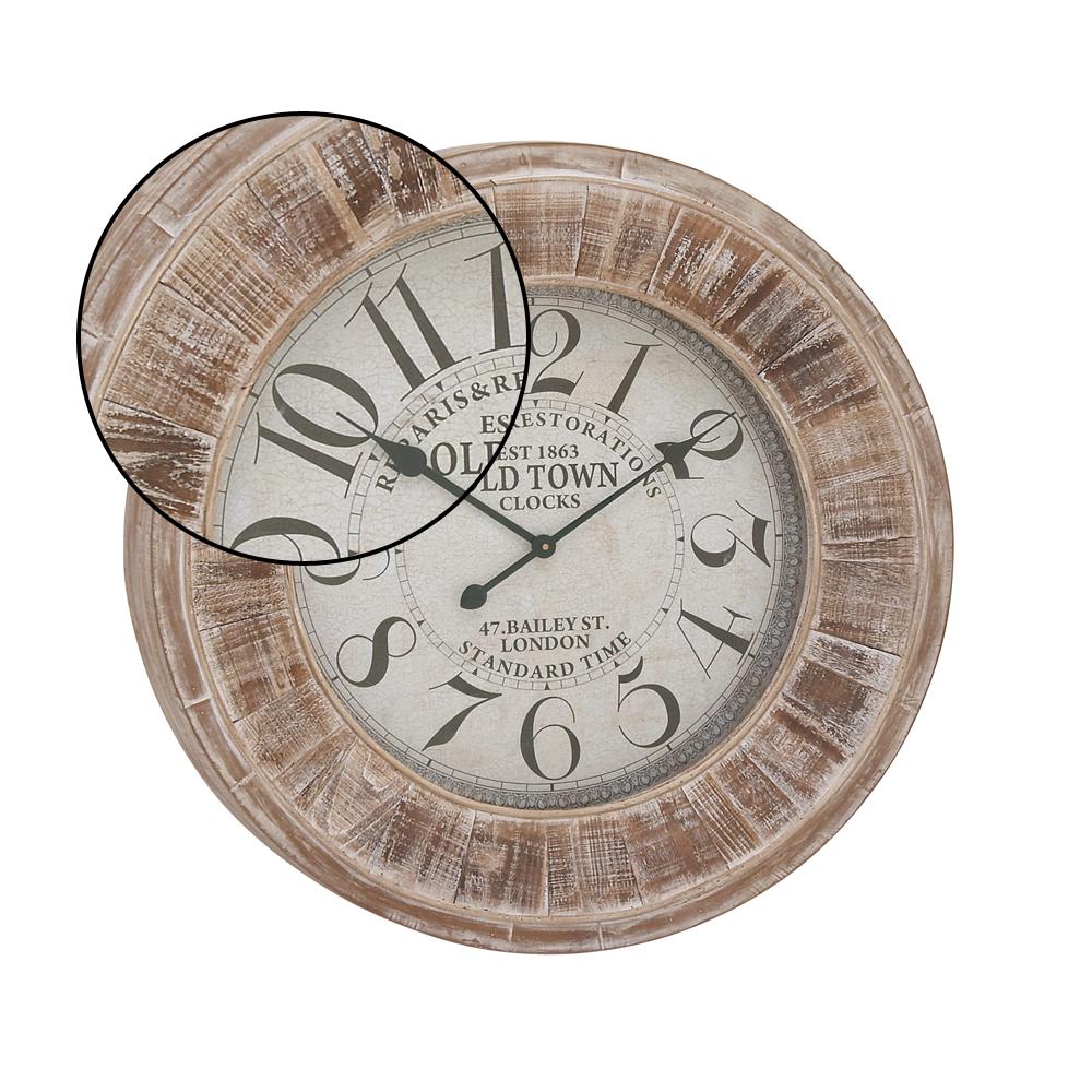 Litton Lane 31 in. Vintage "Old Town Clocks" Round Wall Clock 52139