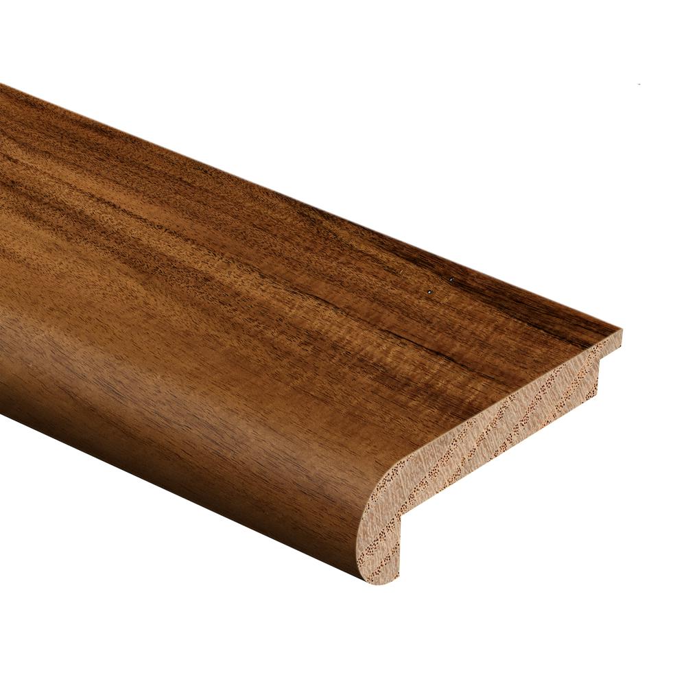 Zamma Hand Scraped Natural Acacia 3 8 In Thick X 2 3 4 In Wide X 94 In Length Hardwood Stair Nose Molding Flush 01438c082660 The Home Depot