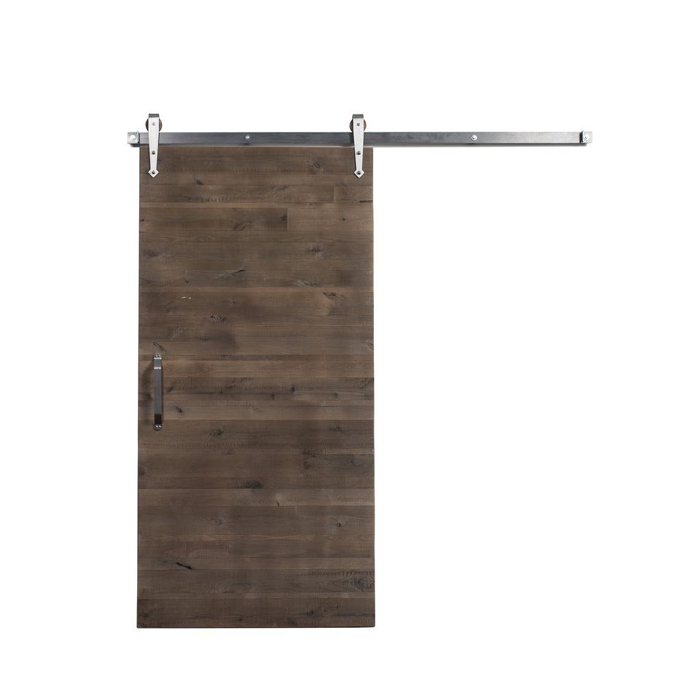 Rustica Hardware 42 in. x 84 in. Reclaimed Home Depot Gray Wood Barn