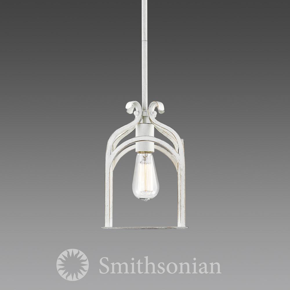 Golden Lighting Gateway 1 Light French White Pendant