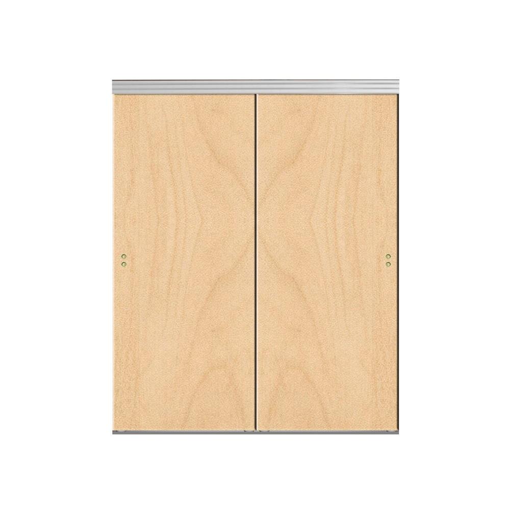 Impact Plus 48 in. x 80 in. Smooth Flush Stain Grade Maple Solid Core