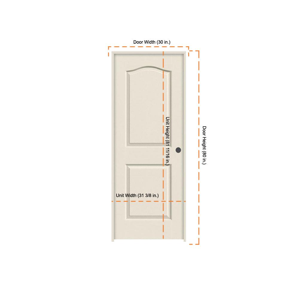 Jeld Wen 30 In X 80 In Princeton Primed Left Hand Smooth Molded