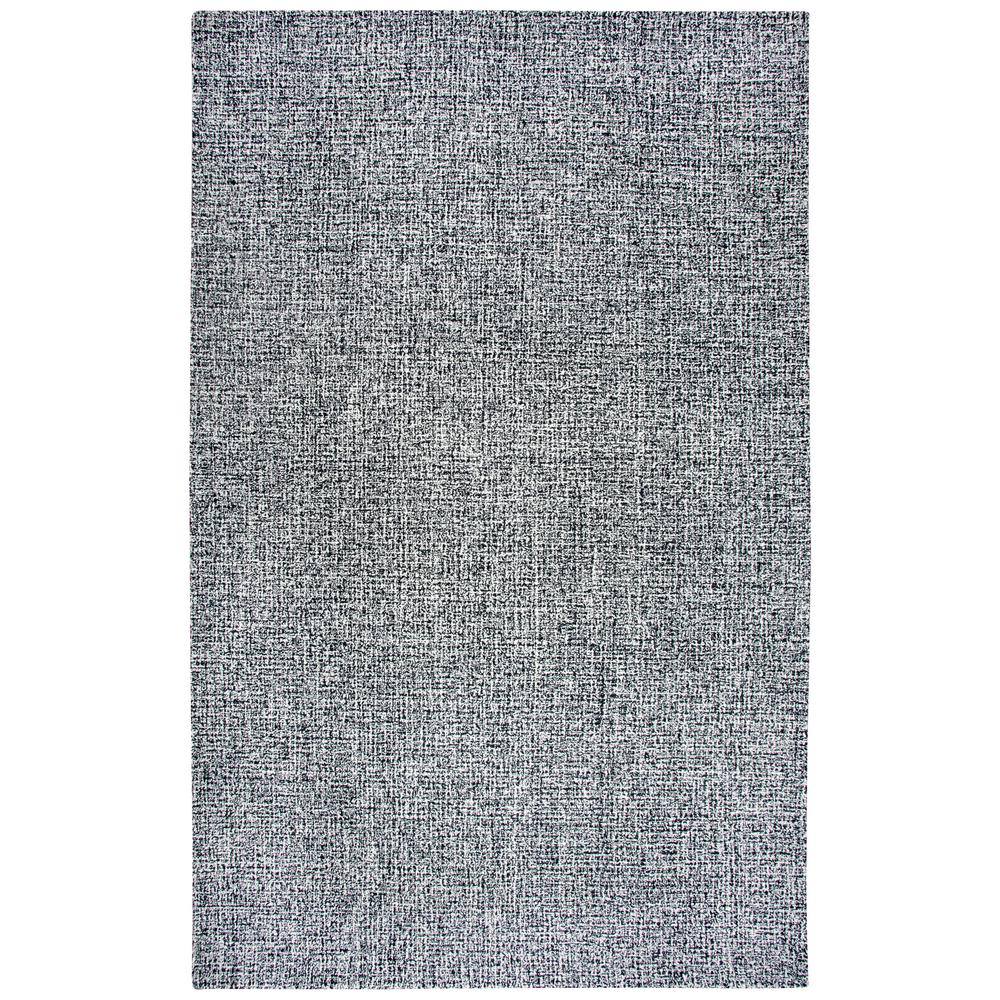London Collection Black White 100 Wool 10 Ft X 14 Hand Tufted Tweed Area Rug