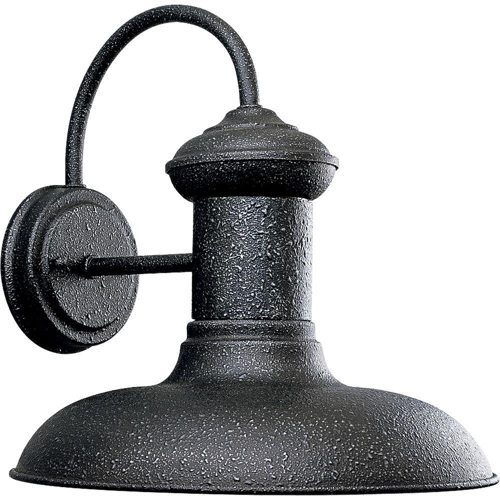 Progress Lighting Brookside Collection 1 Light Gilded Iron 12 3 In Outdoor Wall Lantern Sconce