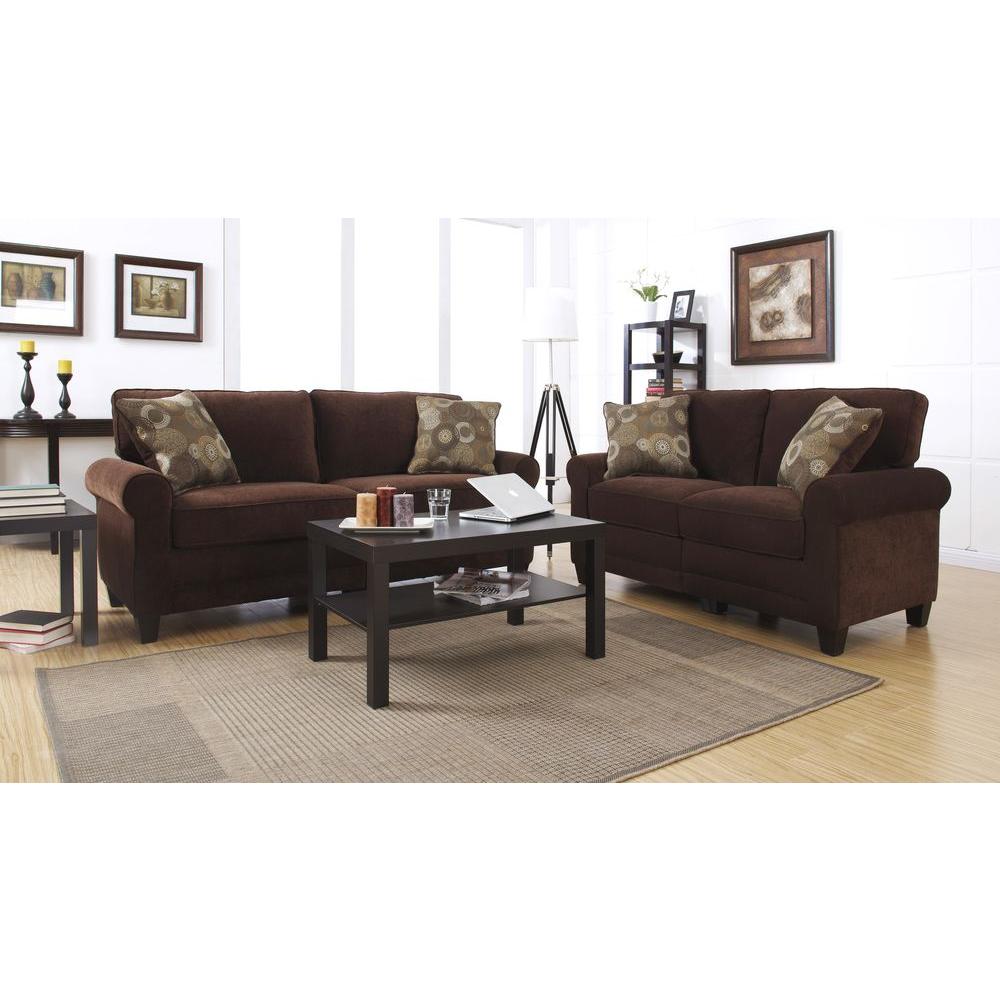 Serta Rta Trinidad Chocolate Espresso Polyester Loveseat