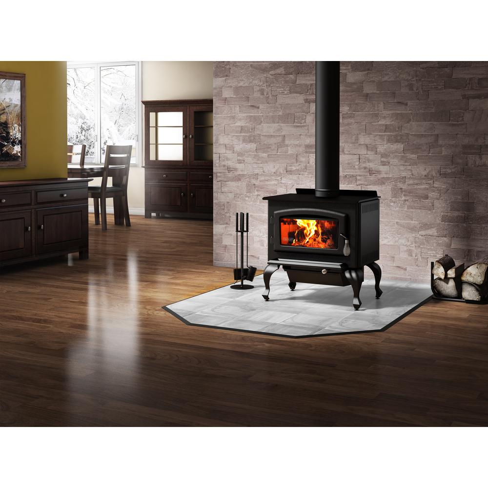 Bring a fashionable look to your home by adding this Drolet Columbia EPA Certified Wood-Burning Stove. Ensures long-lasting durability.