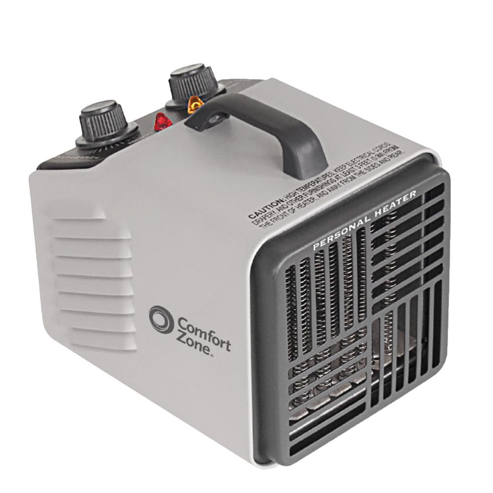 Comfort Zone 1,500-Watt Milk House Style Fan Electric Portable Heater ...