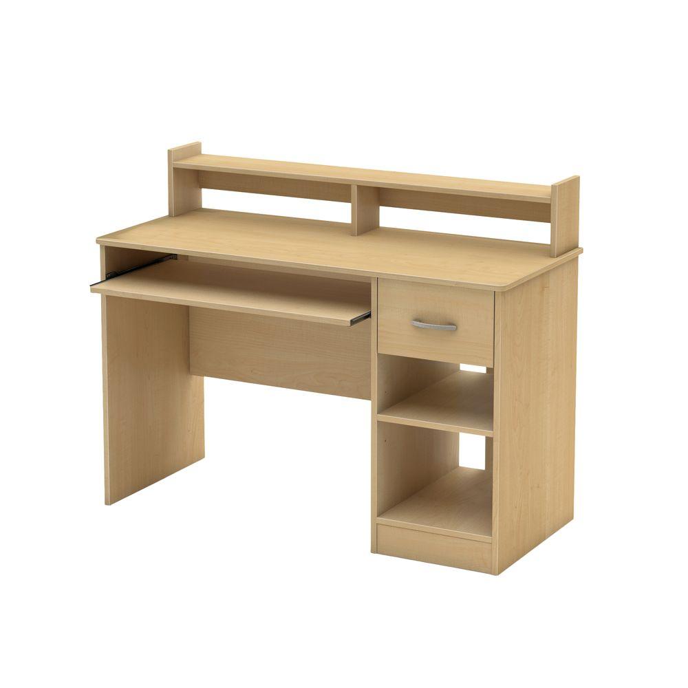 South Shore 41 In Natural Maple Rectangular 1 Drawer Computer