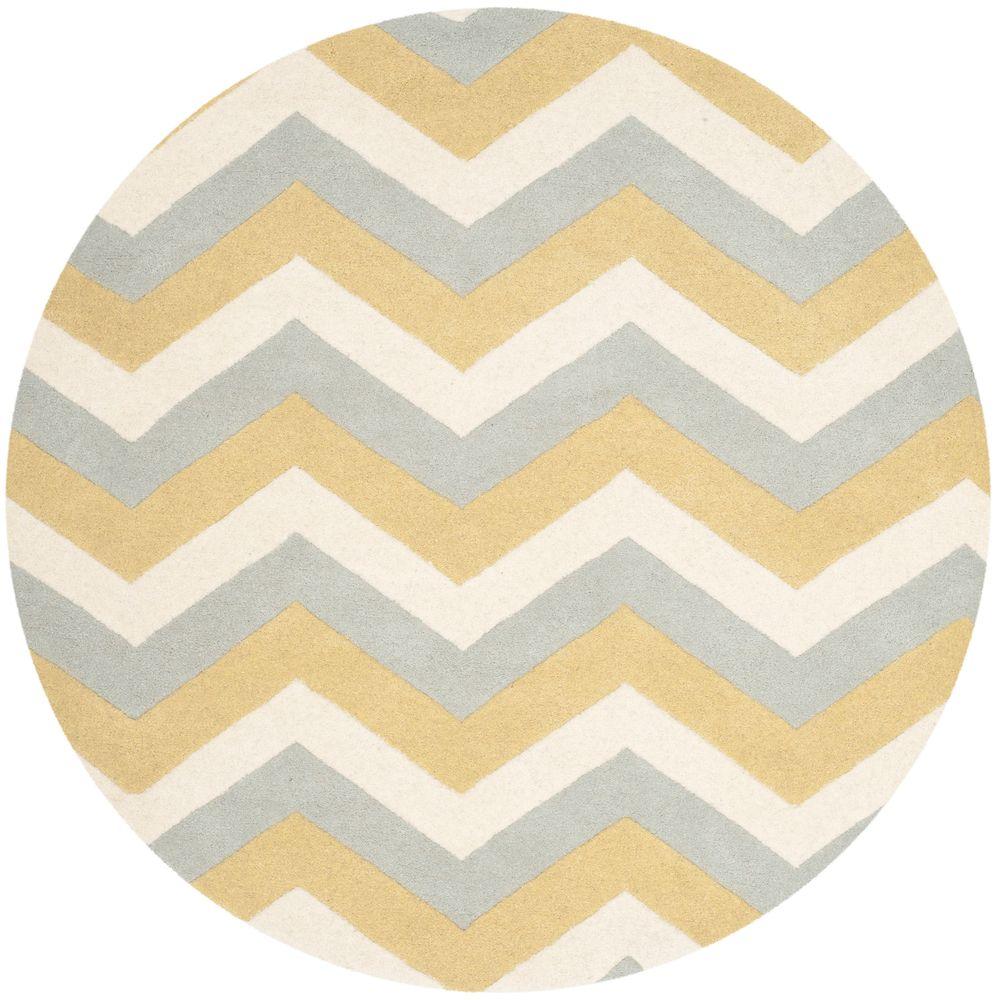 Safavieh Ham Grey Gold 7 Ft X Round Area Rug Cht715m 7r Safavieh Ham Grey Gold 7 Ft X Round Area Rug