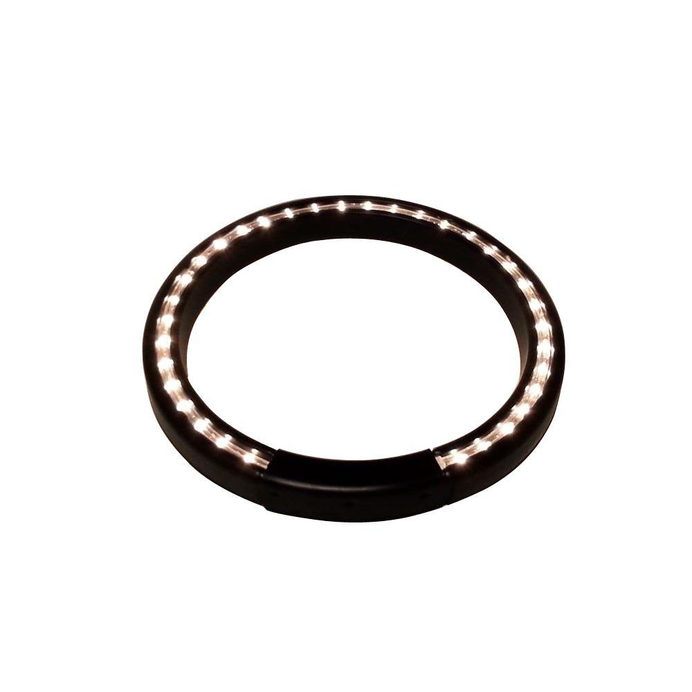 13 in. Black Lighted Halo Ring Indoor/Outdoor Planter Accessory-13BNSI ...