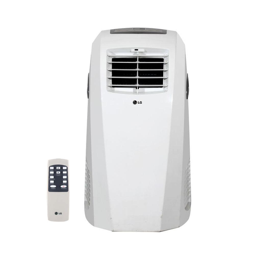 Lg Electronics 10 000 Btu 6 500 Btu Doe 115 Volt Portable Ac W Dehumidifier Function And Lcd Remote In White