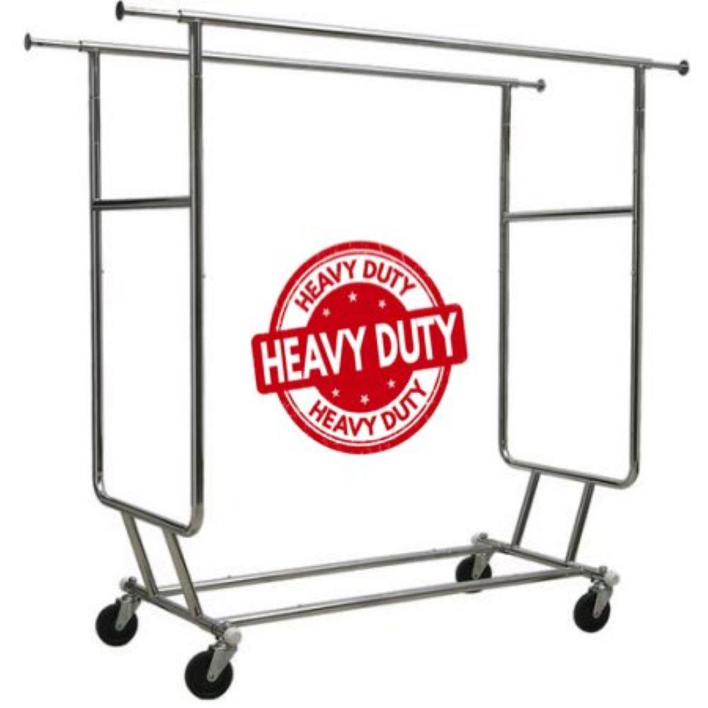 Heavy Duty Commercial Garment Rack - Clothing Shelf & Closet Organizer