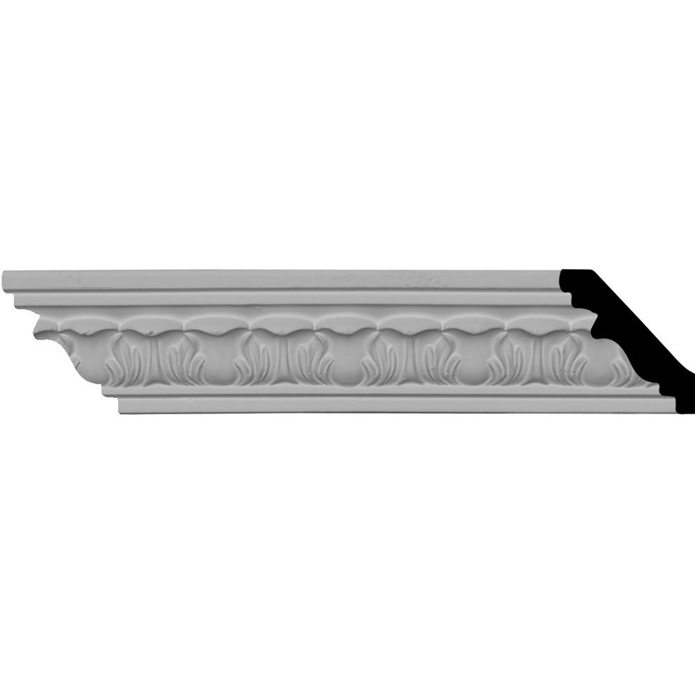 Ekena Millwork 2 in. x 2 in. x 961/8 in. Polyurethane Whitman Small Crown Moulding