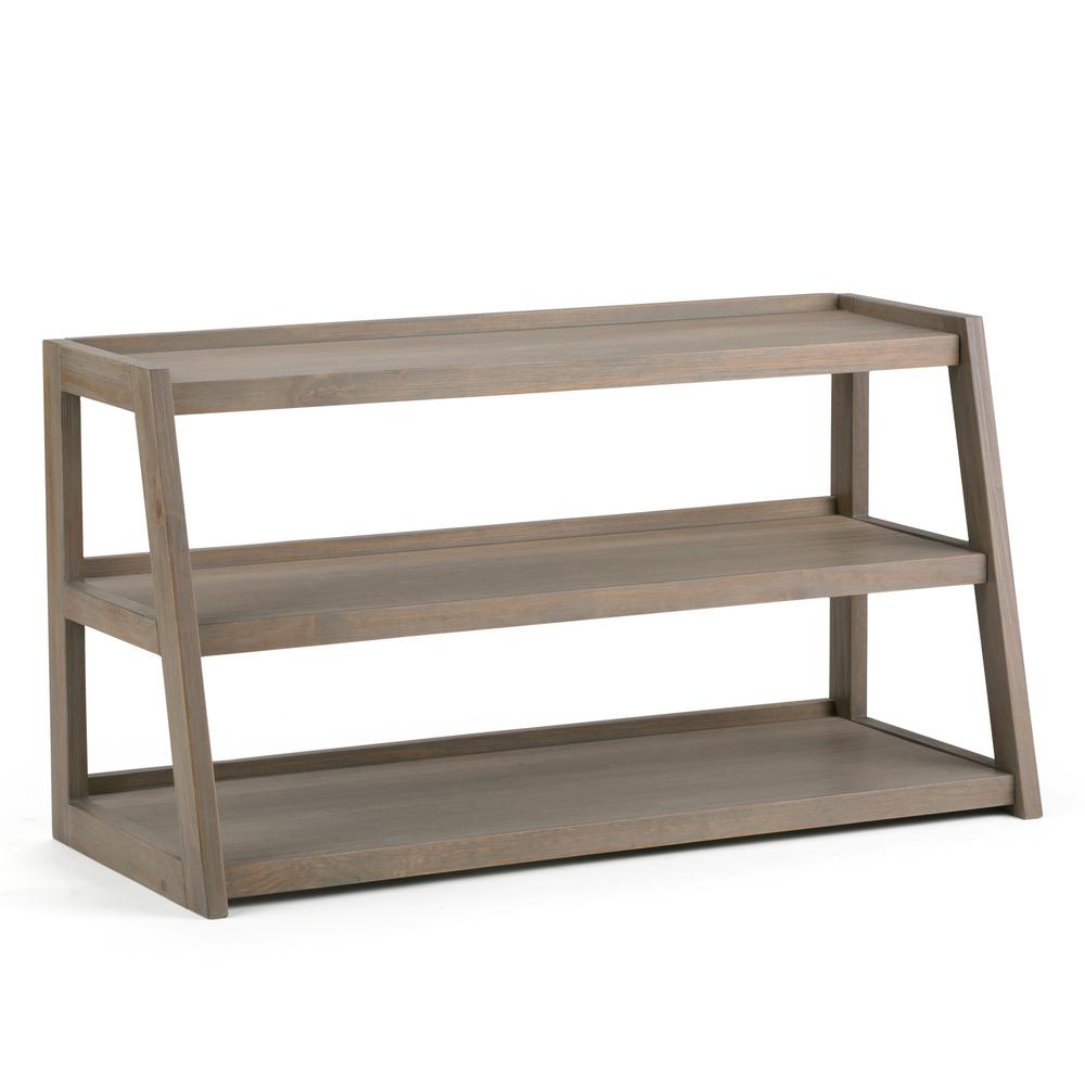 Simpli Home Sawhorse Solid Wood 48 In Wide Modern Tv
