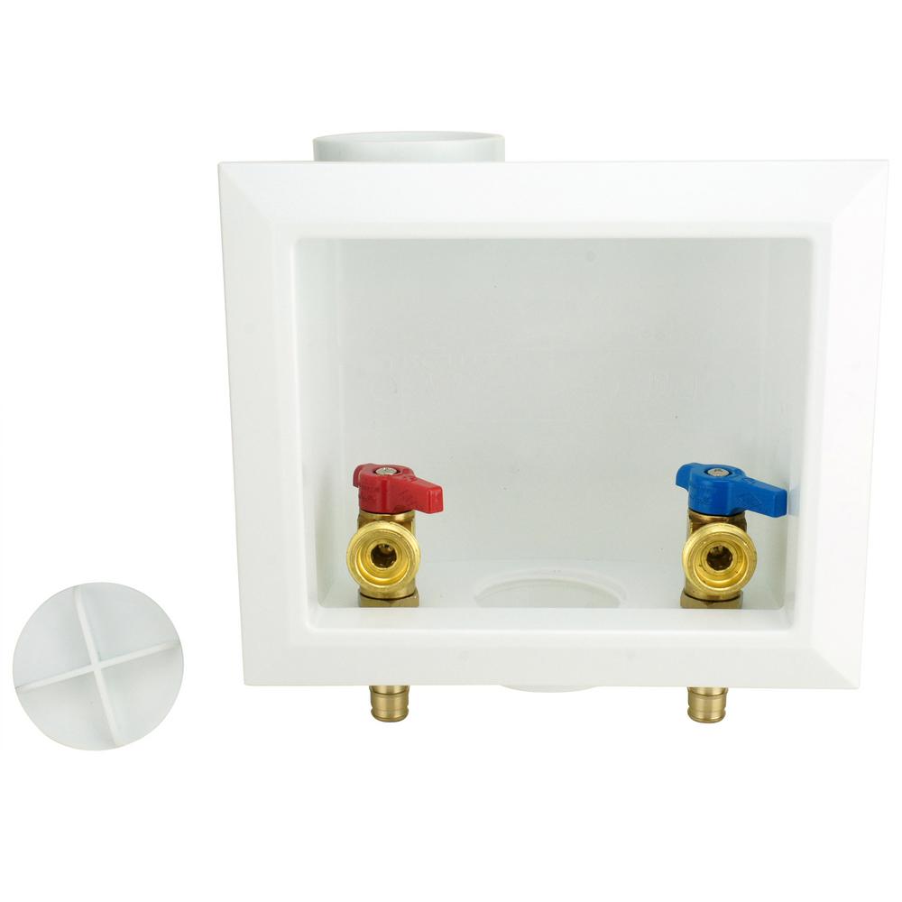 Apollo In Brass Pex A Barb Washing Machine Outlet Box Epxboxwm The Home Depot