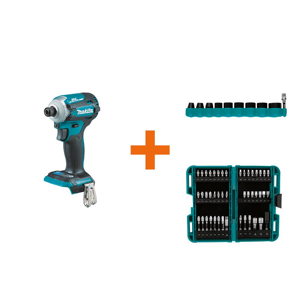 Makita 18Volt LXT Brushless 4Speed Impact Driver with ImpactXPS 10 Pc