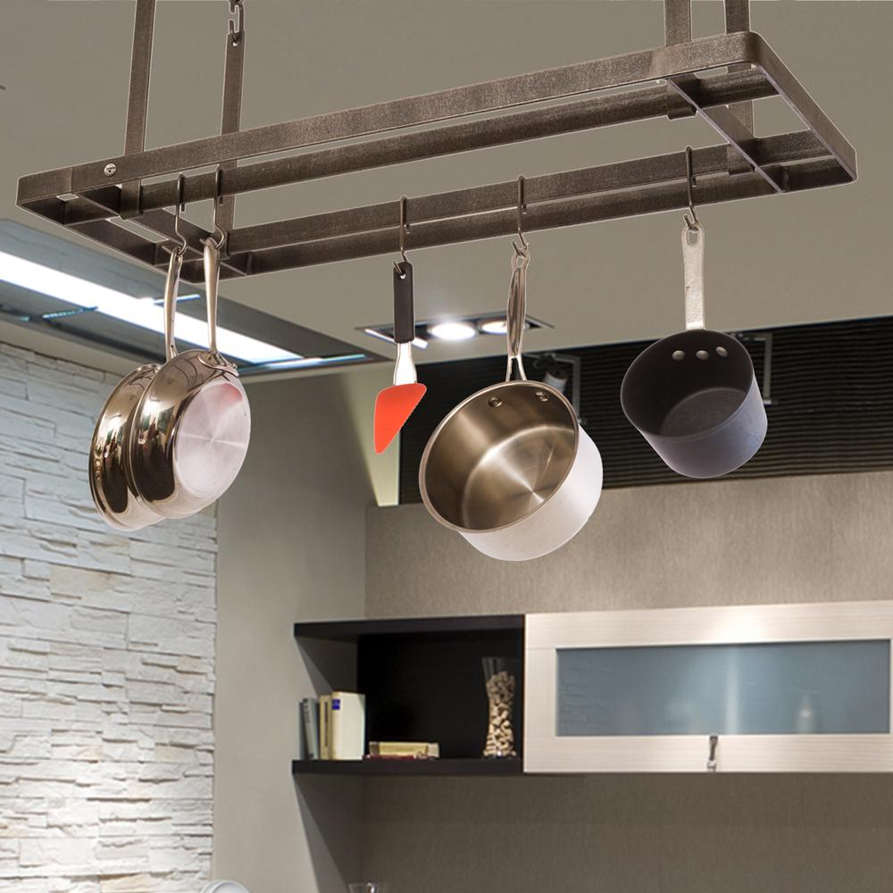 Enclume Handcrafted All Bars Ceiling Pot Rack With 12 Hooks Ceiling Pot Rack With 12 Hooks