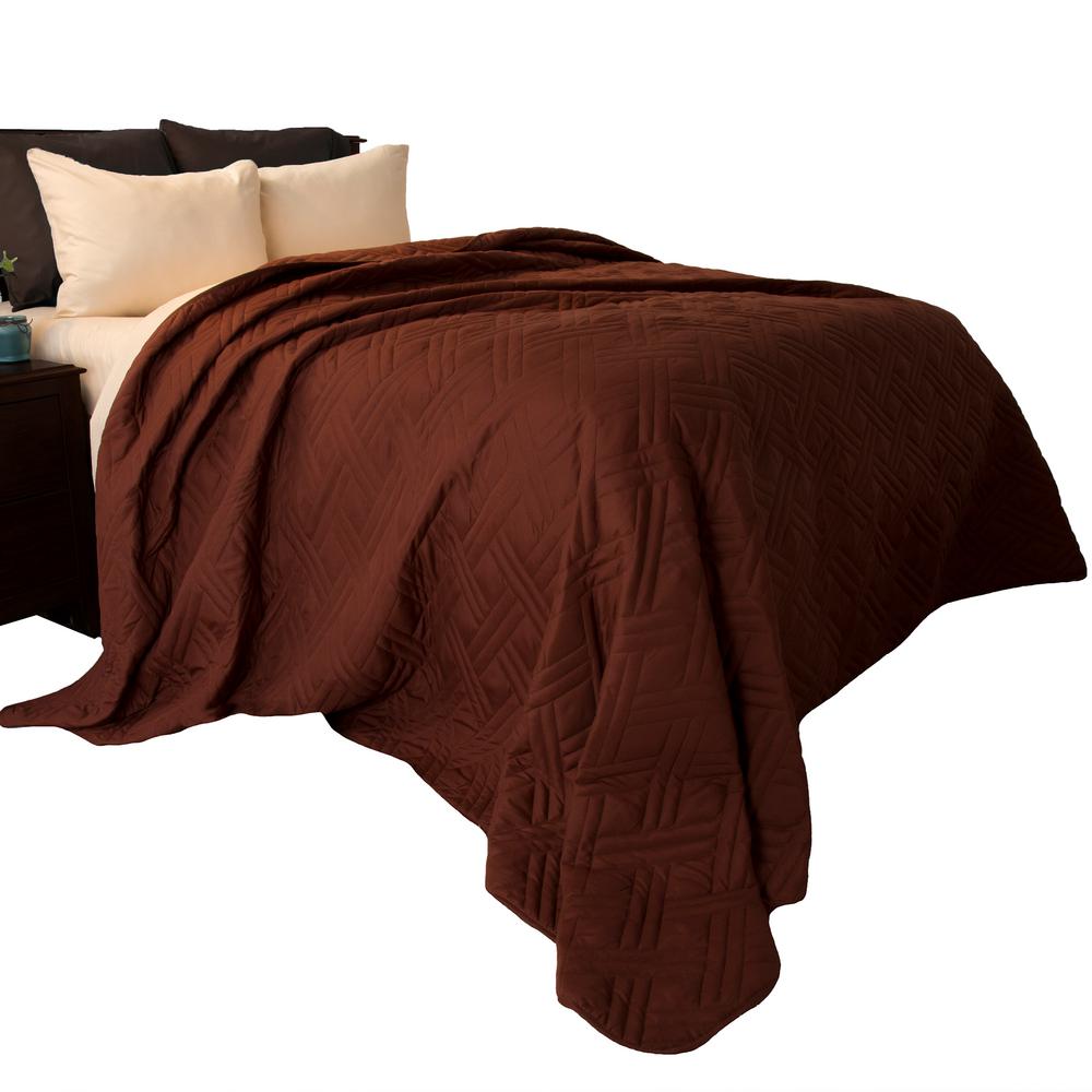 Lavish Home Solid Color Silver Twin Bed Quilt 6640TS The Home Depot