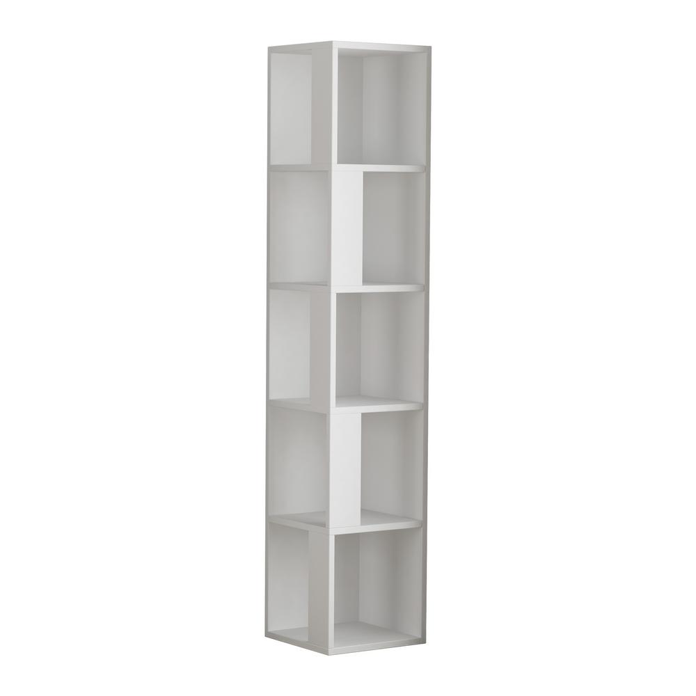 Ada Home Decor Baltic White Modern Bookcase DCRB2161 The Home Depot