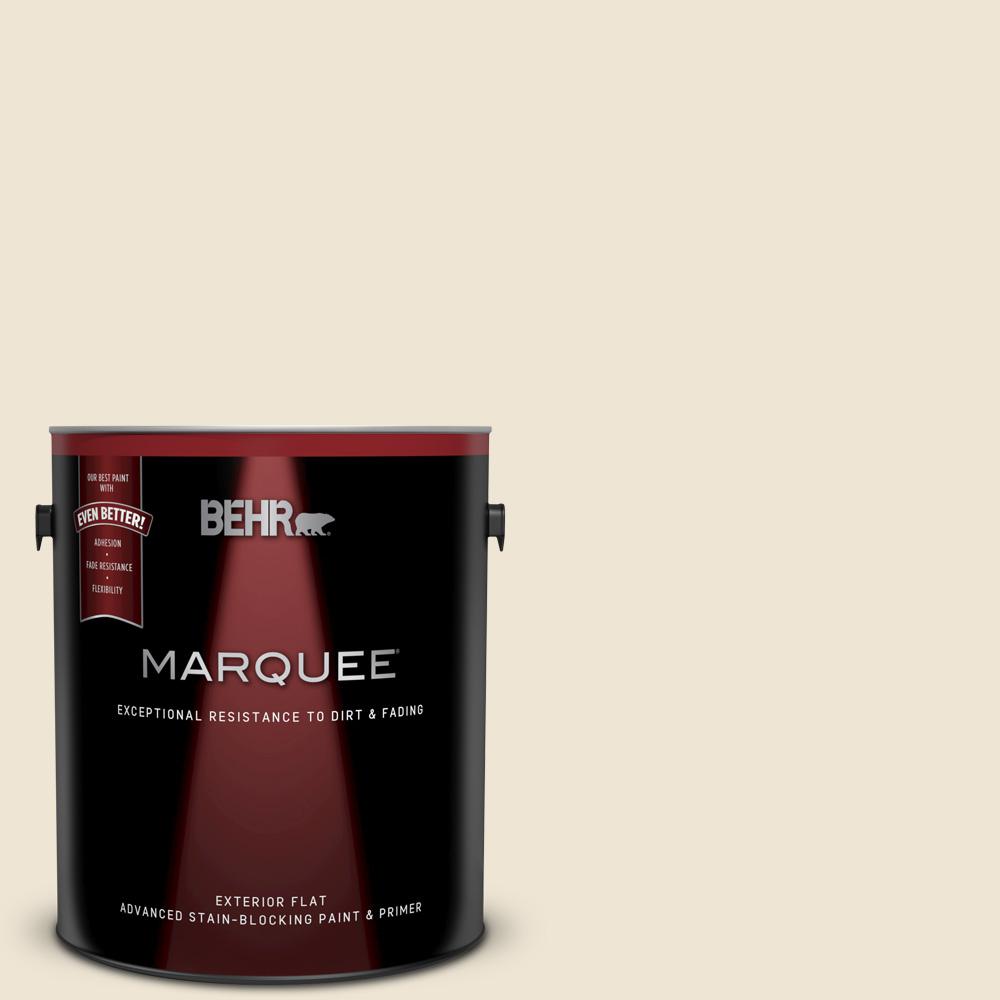 Behr Premium Plus 1 Gal Or W11 White Mocha Flat Exterior Paint