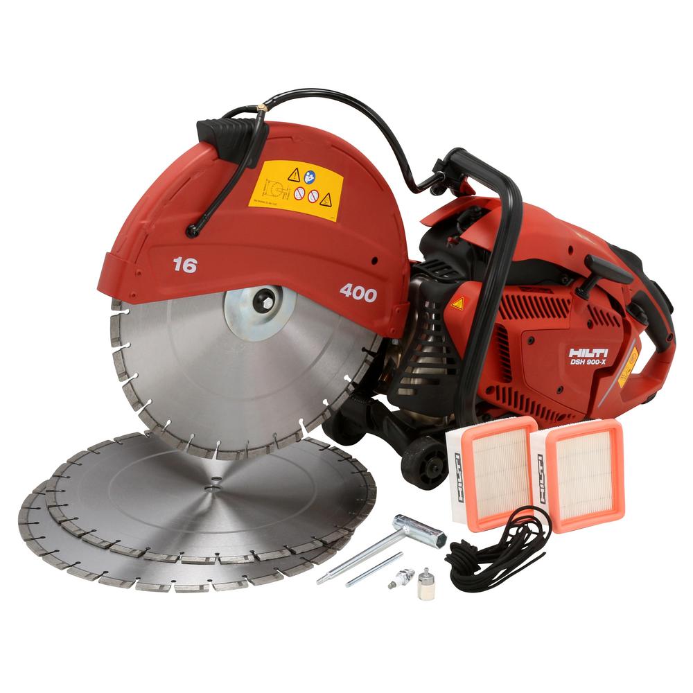DSH 900X 90CC 16 in. Hand Held Gas Saw with Blades