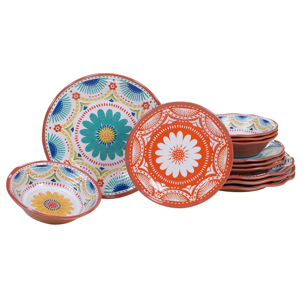 Certified International Morocco 12Piece Multicolor Dinnerware Set89480RM The Home Depot