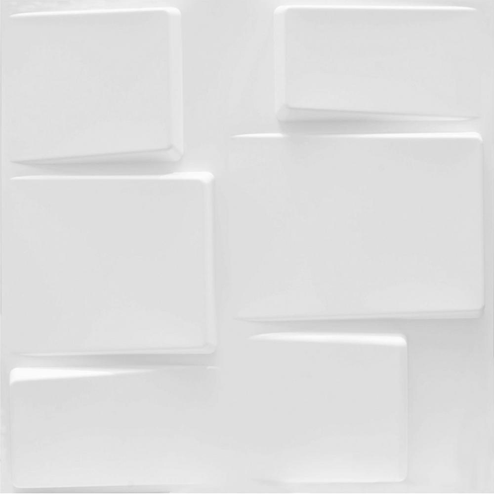 Threedwall 27 Sq Ft Of 19 6 In X 19 6 In X 1 In Off White Plant Fibers Glue On Wainscot Wall Panels 10 Pack Ekb 02 109 The Home Depot