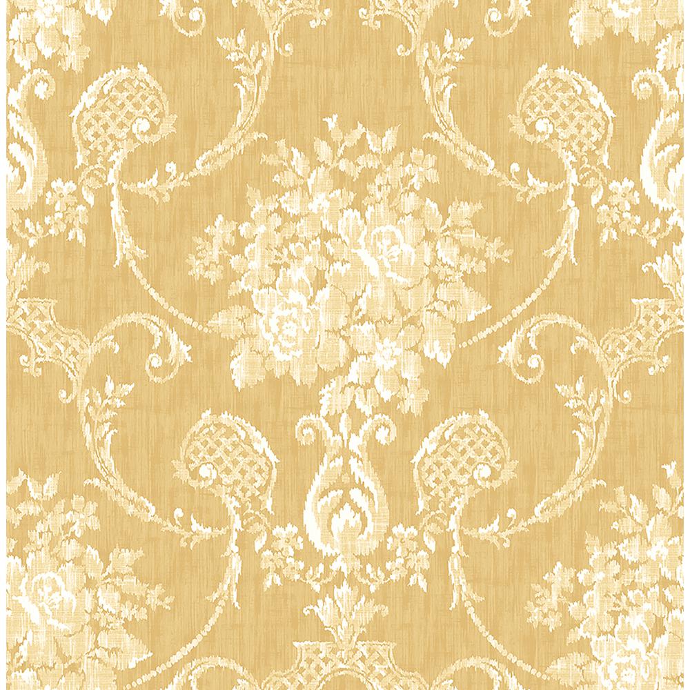 AStreet Winsome Mustard Floral Damask Wallpaper270222746 The Home