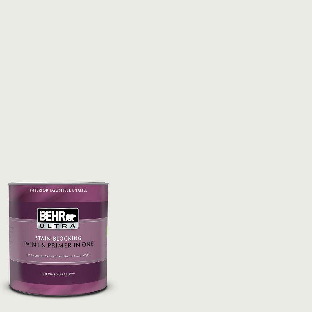 BEHR ULTRA 1 qt. PPU1212 Gallery White Eggshell Enamel Interior Paint