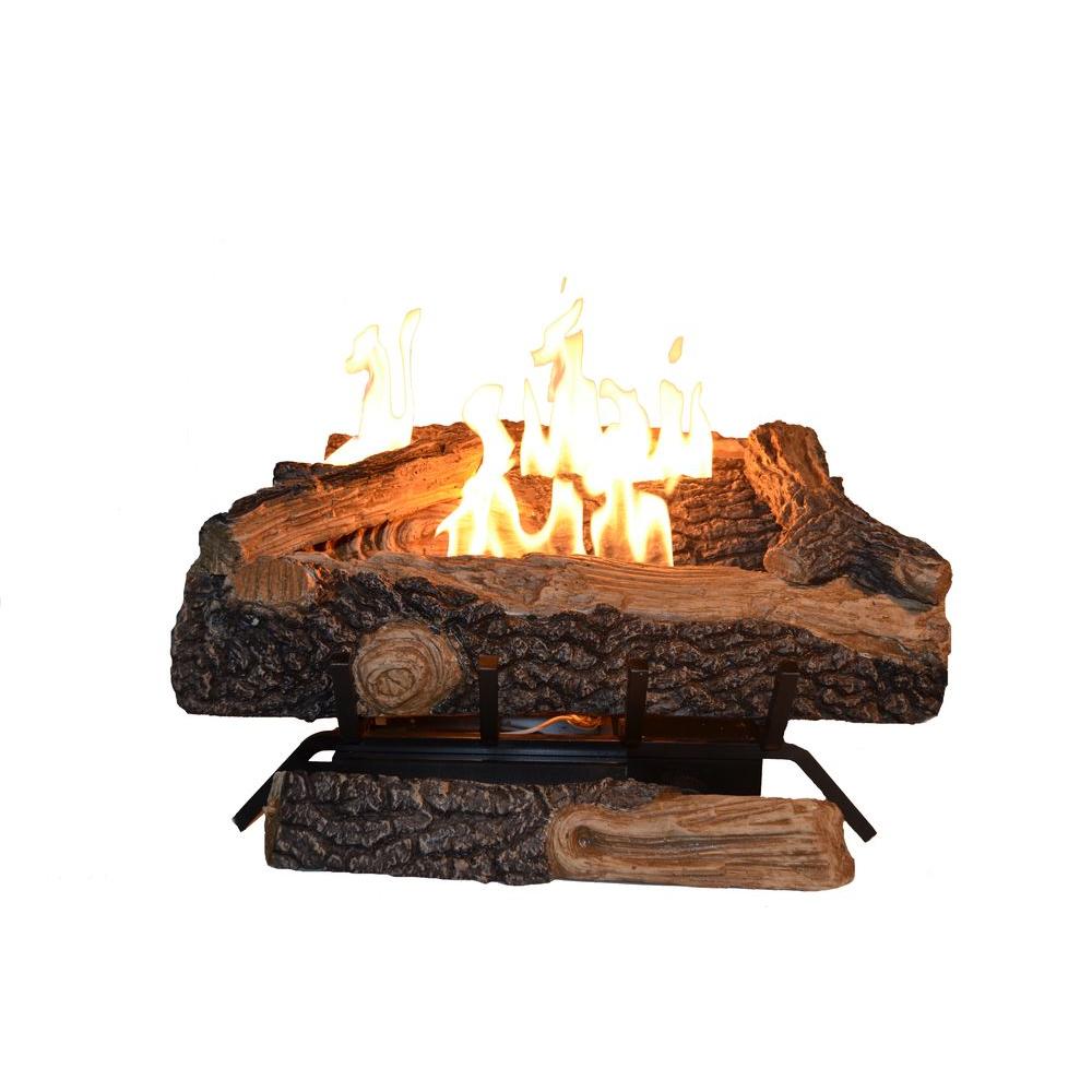 Emberglow Oakwood Vent Free Propane Gas Fireplace Logs Fire Log