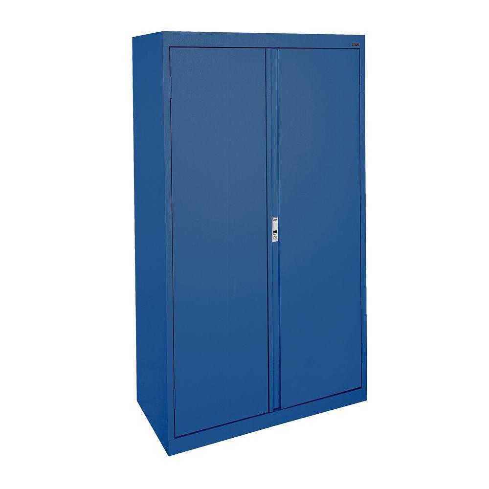 Sandusky System Series 64 in. H x 30 in. W x 18 in. D Blue Double Door Storage with