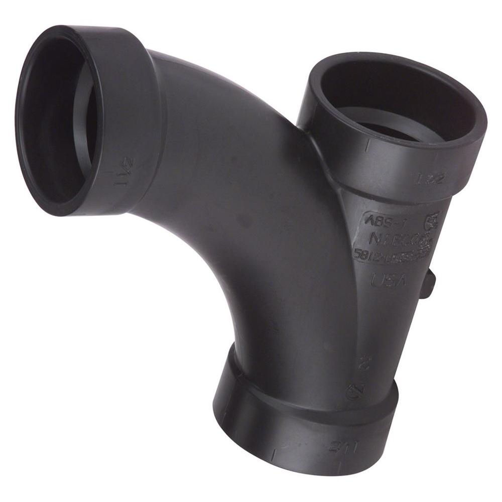 3 inch ABS DWV Hub x Hub x Hub Long Sweep Sanitary Tee