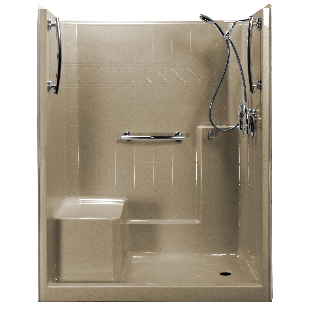 Ella Freedom ChromeV 60 in. x 33 in. x 77 in. 1Piece Low Threshold