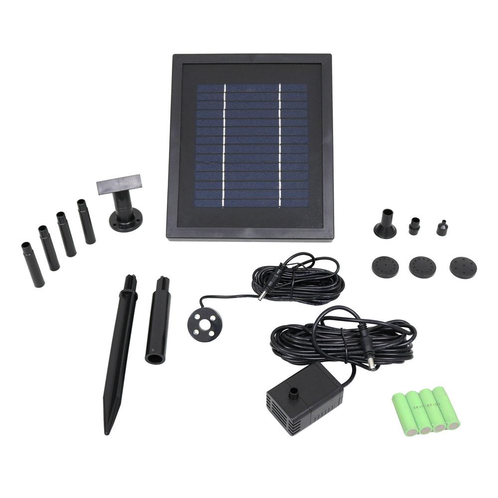 fountain pump pumps kit water battery outdoor light solar garden homedepot sunnydaze depot gph panel led pack lift inch control