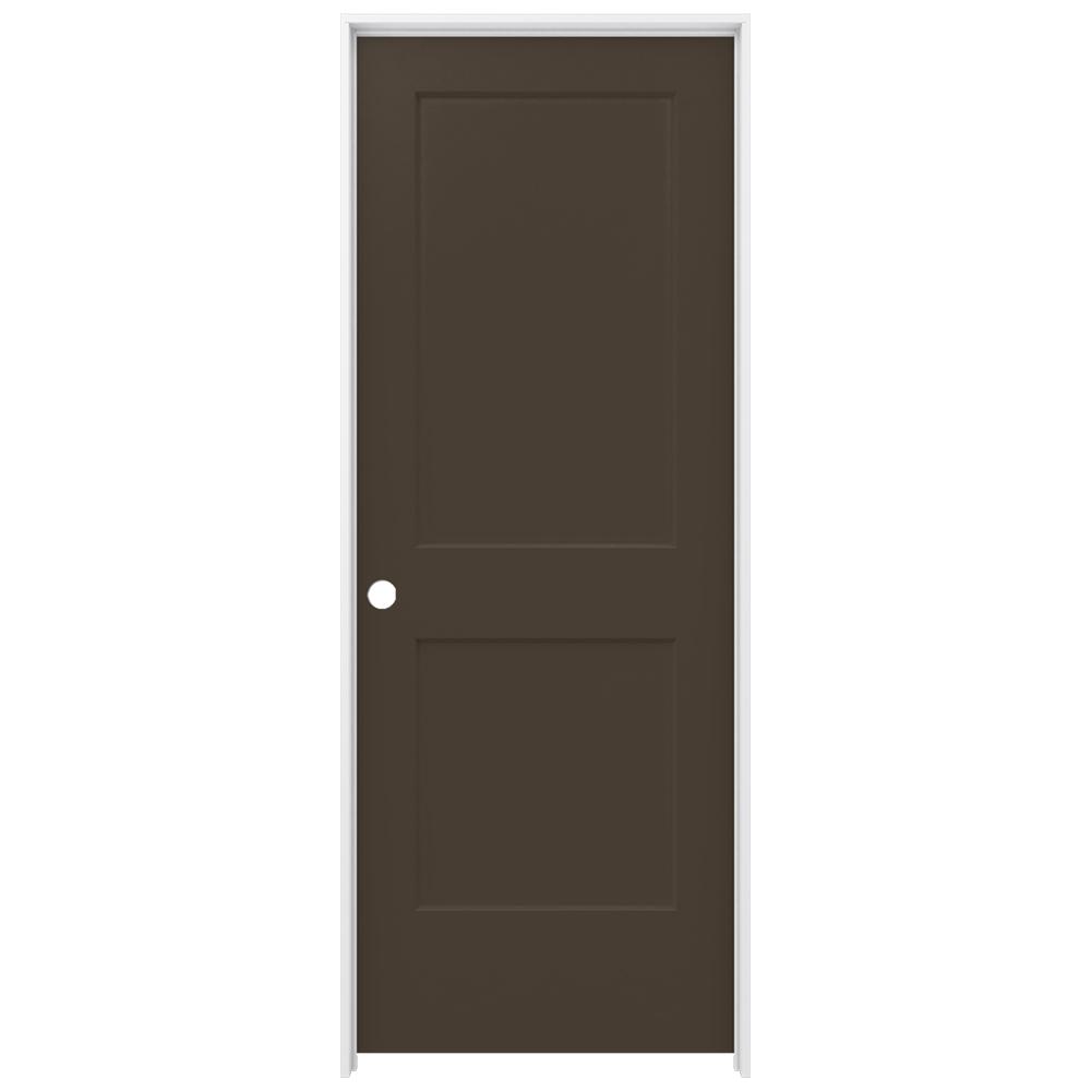 Jeld Wen 32 In X 80 In Monroe Dark Chocolate Right Hand Smooth