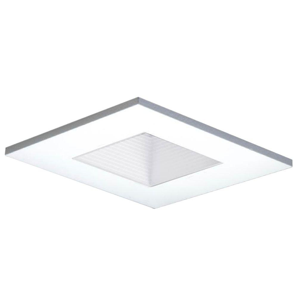 Halo 3 In White Recessed Ceiling Light Square Adjustable Baffle Trim