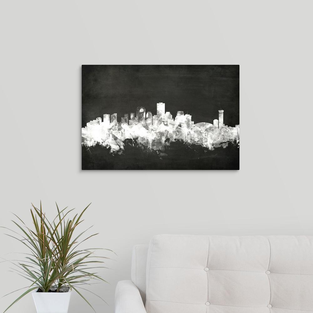 Greatbigcanvas New Orleans Skyline Bw By Michael Tompsett Canvas