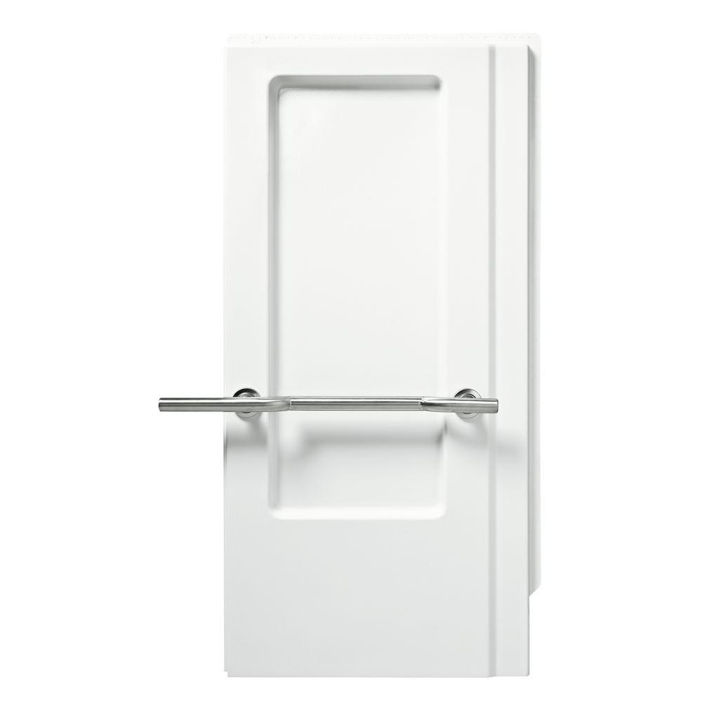 STERLING Roll-In 1-1/4 in. x 40-5/8 in. x 65-9/16 in. 2-piece Glue-Up Shower End Wall Set in White
