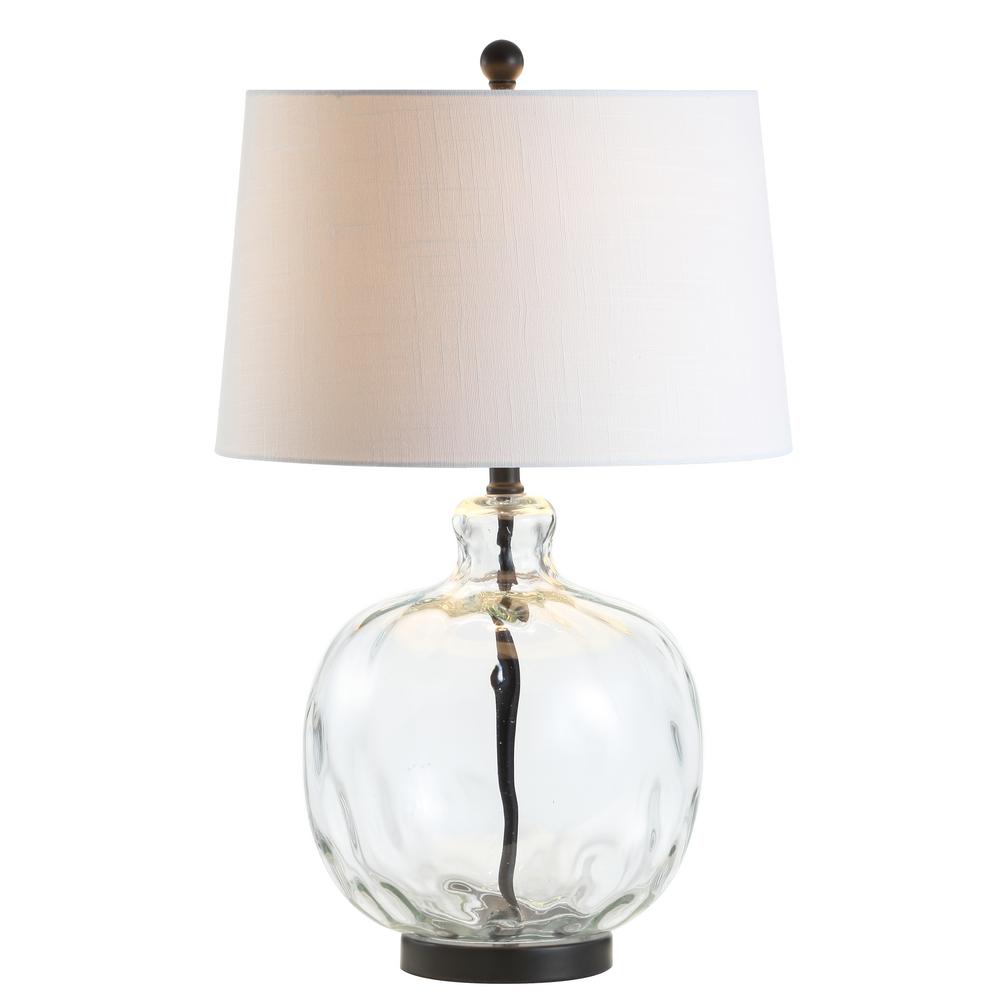 black glass table lamp