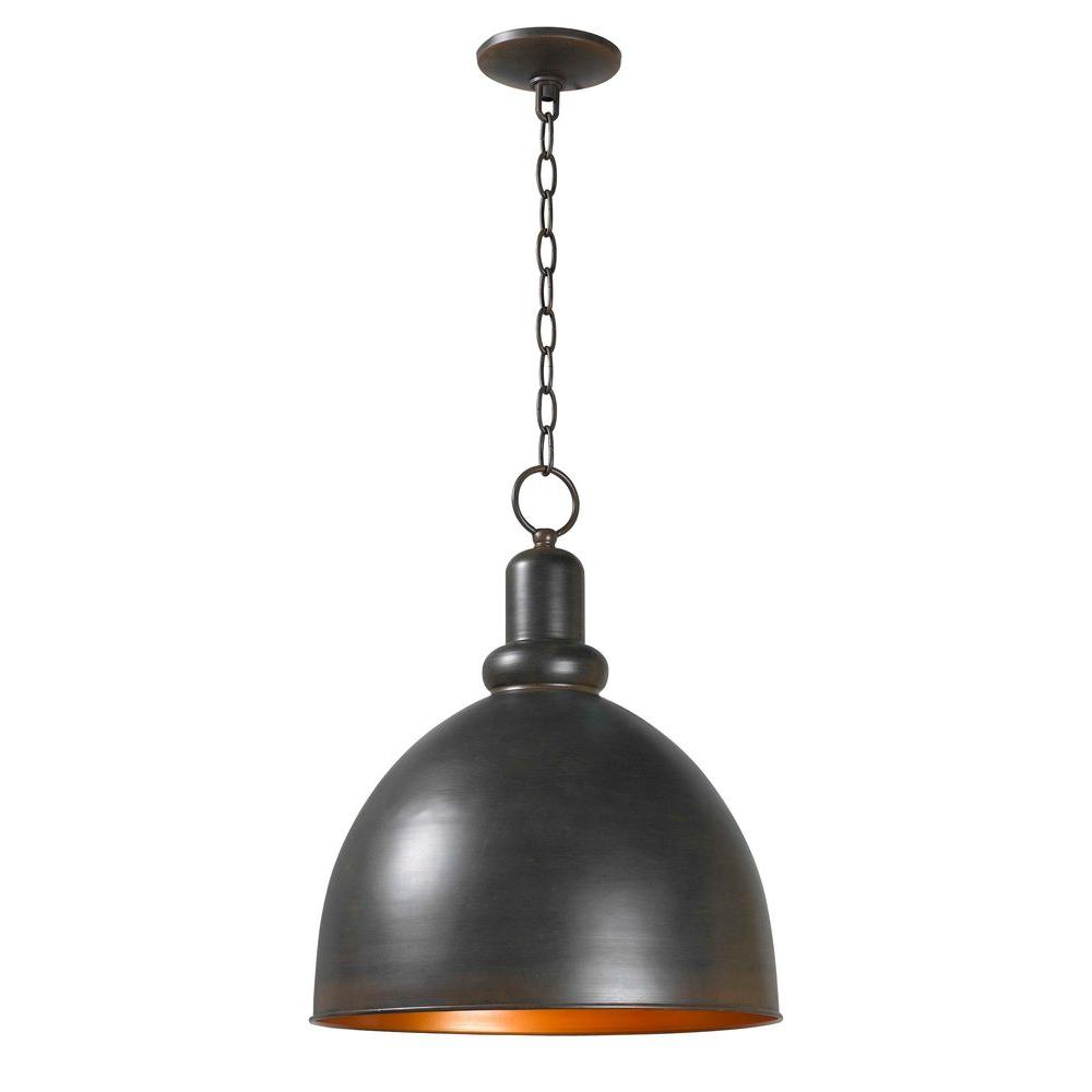 World Imports Loft 1Light Rust PendantWI931142 The Home Depot