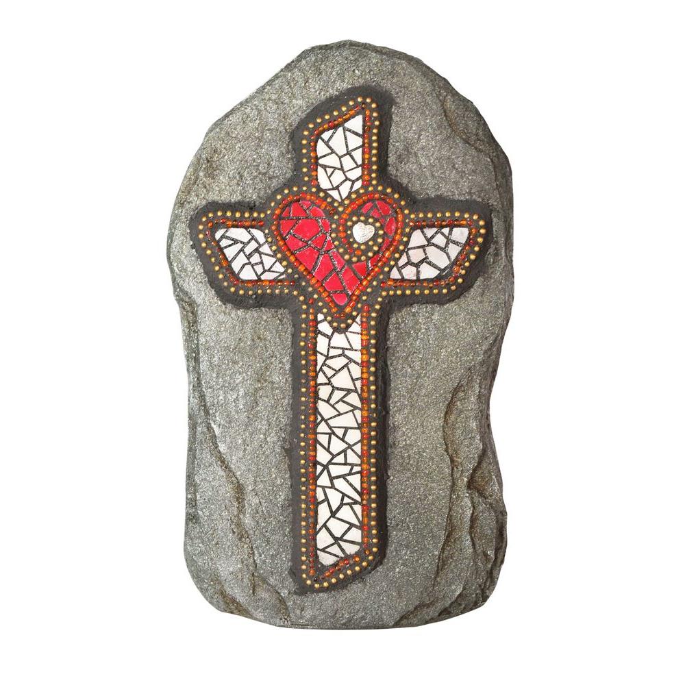 Best Rated Rock Lights Solar Outdoor Lighting The Cross Solar Powered Integrated Led Outdoor Landscape Garden Light