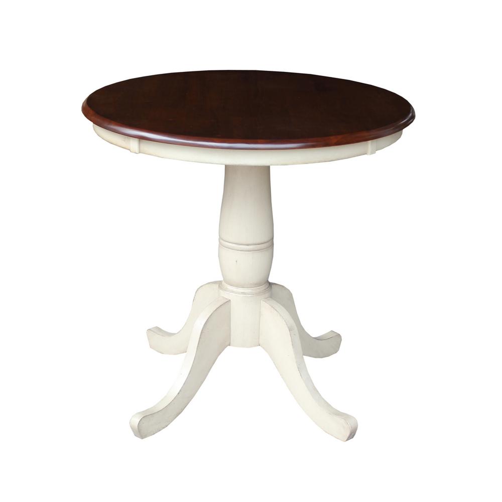 International Concepts Dining Essentials Almond And Espresso Almond And Espresso Dining Table